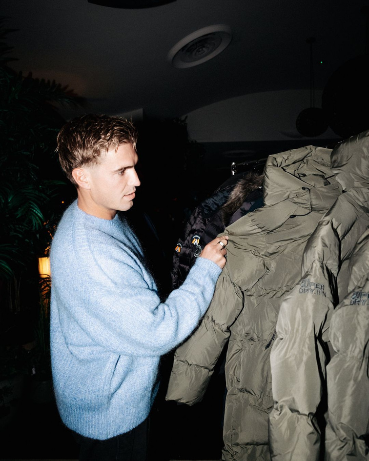 Superdry launch — guest browsing jackets